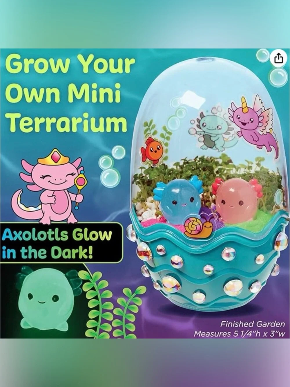 Mini Garden Axolotl Kids Toy - Chia Garden